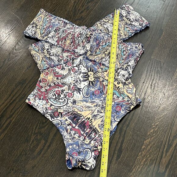 By Anthropologie Swimsuit Women’s 3X Plus Smocked Off-The-Shoulder One-Piece - Picture 5 of 11